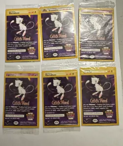 SEALED "Catch Mew" Pokemon PIKACHU Card PROMO Pikachu Dragonite Mewtwo Lot Of 6 - Image 1
