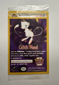 SEALED "Catch Mew" Pokemon PIKACHU Card PROMO Pikachu Dragonite Mewtwo Lot Of 6 - Image 3
