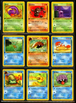 1999 Pokemon 1ST EDITION Fossil Set COMPLETE Non Holo COMMON Cards Lot KABUTO + - Image 2