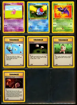 1999 Pokemon 1ST EDITION Fossil Set COMPLETE Non Holo COMMON Cards Lot KABUTO + - Image 3