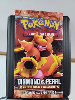 POKEMON MYSTERIOUS TREASURES (MAGMORTAR) DIAMOND/PEARL 10-CARDS/SEALED - Image 1