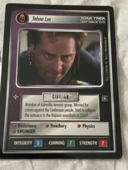 Star Trek CCG 1E DS9 TAHNA LOS Rare Card NEVER PLAYED - Image 1