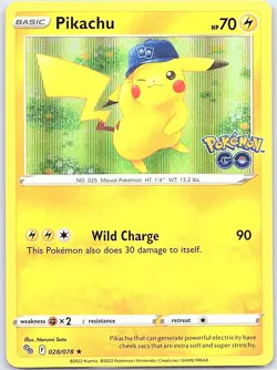 Pikachu 028/078 Holo Pokemon GO - Pokemon Card - NM - Image 1
