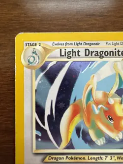 Pokemon TCG Light Dragonite Neo Destiny Holo Card 14/105 Unlimited Rare - Image 2
