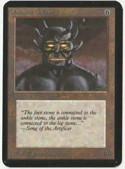 Obsianus Golem (LP) #267 Limited Edition Alpha LEA see pics Magic card MTG - Image 1