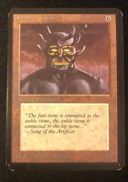 Obsianus Golem (LP) #267 Limited Edition Alpha LEA see pics Magic card MTG - Image 3
