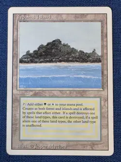 Tropical Island MTG Revised Moderately played with great face - Image 1