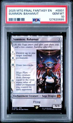 Summon: Bahamut Final Fantasy Regular PSA 10 GEM MINT - Image 1