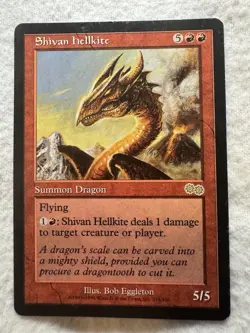MTG - Shivan Hellkite #214/350 - Urza's Saga - LP - Rare - Regular - EN - Image 1
