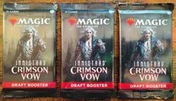 Magic (MtG), 3 factory sealed Innistrad: Crimson Vow draft boosters - Image 1
