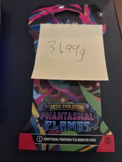 Heavy! 31.99g Pokemon TCG ME Phantasmal Flames Sleeved Pack Sealed! - Image 4