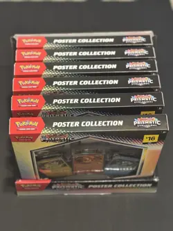 Pokemon: Prismatic Evolutions poster Collection Boxes (6) And Display Holder. - Image 2