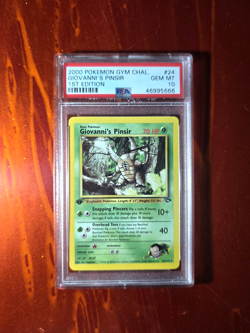 Giovanni's Pinsir 1st Edition PSA 10 Pokemon 2000 Gym Challenge 24/132 Gem Mint - Image 1