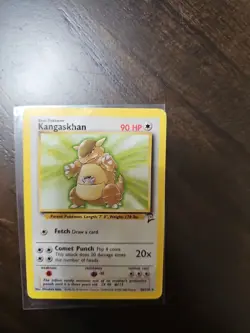 Pokemon TCG Kanghaskhan Rare 26/102 WOTC Non Holo Unlimited Creased Base Set 2 - Image 1