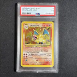 1999 Pokemon Charizard 4/102 Holo Base Set Unlimited PSA 3 Very Good - Image 1
