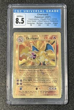 CGC 8.5 💎 Charizard #4 Gold Metal - Pokemon Celebrations Premium Collection - Image 1