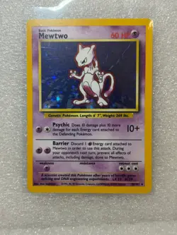 Pokemon TCG Mewtwo Base Set 10/102 Holo 1999-2000 Wizards Base Set Copyright... - Image 1