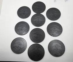 Set of 10 Pokemon 25th Anniversary Collectors Chest Jumbo Pikachu Holo Gold Coin - Image 2