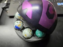 Bakugan Battle Brawlers Lot of 34 w/organizer ball, cards + storage organizer - Image 2