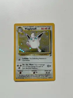 1999-2000 WOTC Pokemon Base Set 2 Wigglytuff 19/130 Holo Card (LP) - Image 1