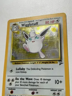 1999-2000 WOTC Pokemon Base Set 2 Wigglytuff 19/130 Holo Card (LP) - Image 2
