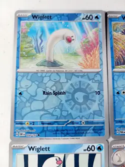 Lot of 4 Pokemon TCG; Reverse Holo/Non Holo Wiglett/Wugtrio Mini Card Set - Image 3