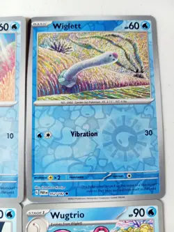 Lot of 4 Pokemon TCG; Reverse Holo/Non Holo Wiglett/Wugtrio Mini Card Set - Image 4