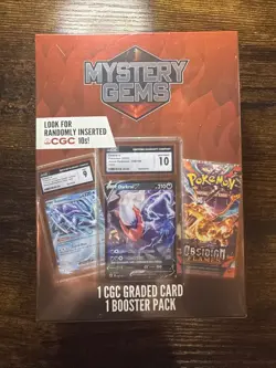 Pokemon Mystery Gems 1 CGC Graded Card & 1 Booster Pack 2025! New Sealed Box! - Image 1
