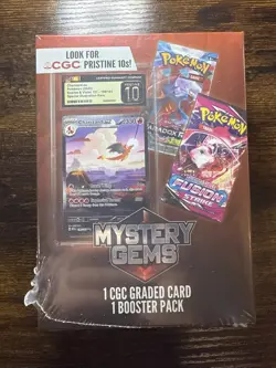 Pokemon Mystery Gems 1 CGC Graded Card & 1 Booster Pack 2025! New Sealed Box! - Image 2