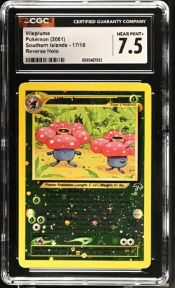 CGC 7.5 Vileplume 2001 Southern Islands 17/18 Reverse Holo Pokemon Card - Image 1