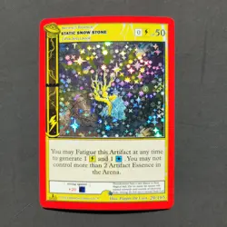METAZOO UFO FULL Holo Error Card 29/165 Silver star off-center Static Snow Stone - Image 2