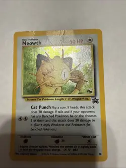 Pokemon TCG Meowth Black Star Promos Holo Card Game Boy - Image 3