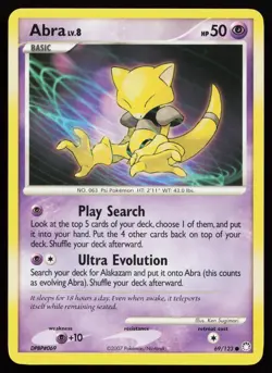 Abra 69/123 Common Mysterious Treasures Pokemon Card - Image 1