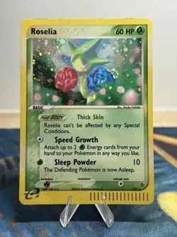 Roselia 9/97 Ex Dragon Holo Rare 2003 E Series Pokemon Card MP SWIRL - Image 1