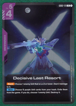 Decisive Last Resort - Dual Impact GD02-111 - Gundam Card Game TCG Card - Image 2