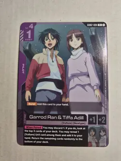 Gundam Card Game Garrod Ran & Tiffa Adill Dual Impact GD02-094 R - Image 1