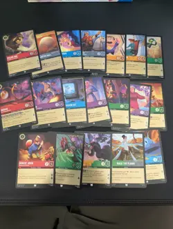 Disney Lorcana Reign of Jafar Cold Foil Lot! Common/Uncommon - 19 Total Cards! - Image 1