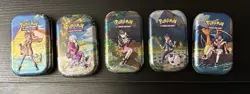 Pokemon TCG Crown Zenith Open Mini Tins with Inserts Full Set of 5 NO CARDS - Image 1