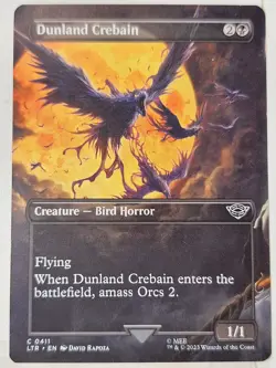 Dunland Crebain - BORDERLESS - Lord Of The Rings - Magic the Gathering MTG Nice! - Image 1