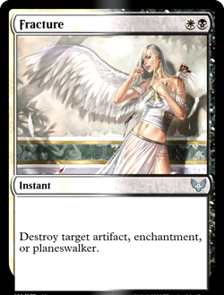 FRACTURE : MTG altered-art magic card : with Sexy, Angelic Beauty! - Image 1