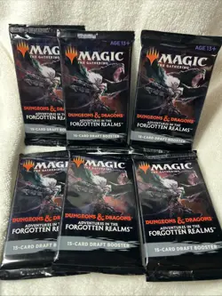 D&D: Adventures in the Forgotten Realms - Magic the Gathering x6 Draft Booster - Image 1
