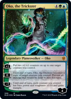 1 x Oko, the Trickster - Foil Planeswalker Deck Exclusive - Throne of Eldraine - - Image 1