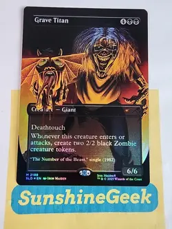 Grave Titan (2188) (Rainbow Foil) Iron Maiden Secret Lair Drop Foil - Image 1