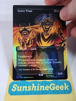 Grave Titan (2188) (Rainbow Foil) Iron Maiden Secret Lair Drop Foil - Image 2