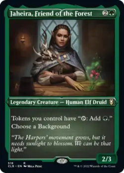 1x - Jaheira, Friend of the Forest - ETCHED FOIL- CMR Legends: Baldur's Gate MTG - Image 1