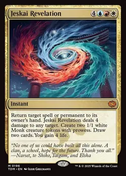 Jeskai Revelation Foil TDM 196 Mythic Rare MTG - Image 1