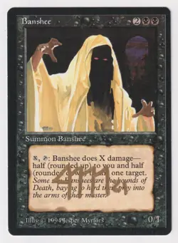 Gold Signed Banshee MP The Dark Artist Jesper Myrfors 1994 MTG Magic Uncommon! - Image 1