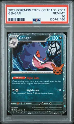2024 Pokemon Trick or Trade Gengar #057 PSA 10 Gem Mint - Image 1