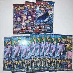 10x Pokemon TCG Pokemon Go Booster Packs & 3x BattleStyles Total 13 Sealed Packs - Image 1