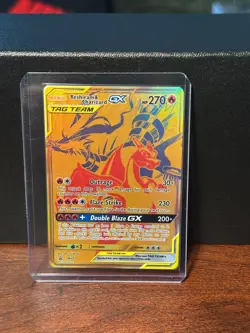 Pokemon TCG Gold Reshiram & Charizard Tag Team GX Black Star Promo SM247 NM/M - Image 1